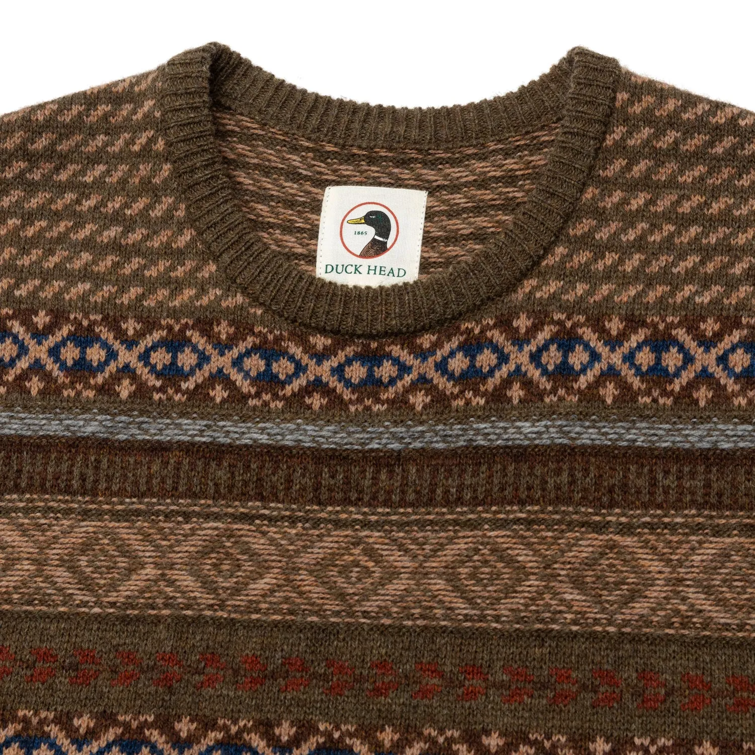 Birch Fair Isle Merino Crewneck Sweater  